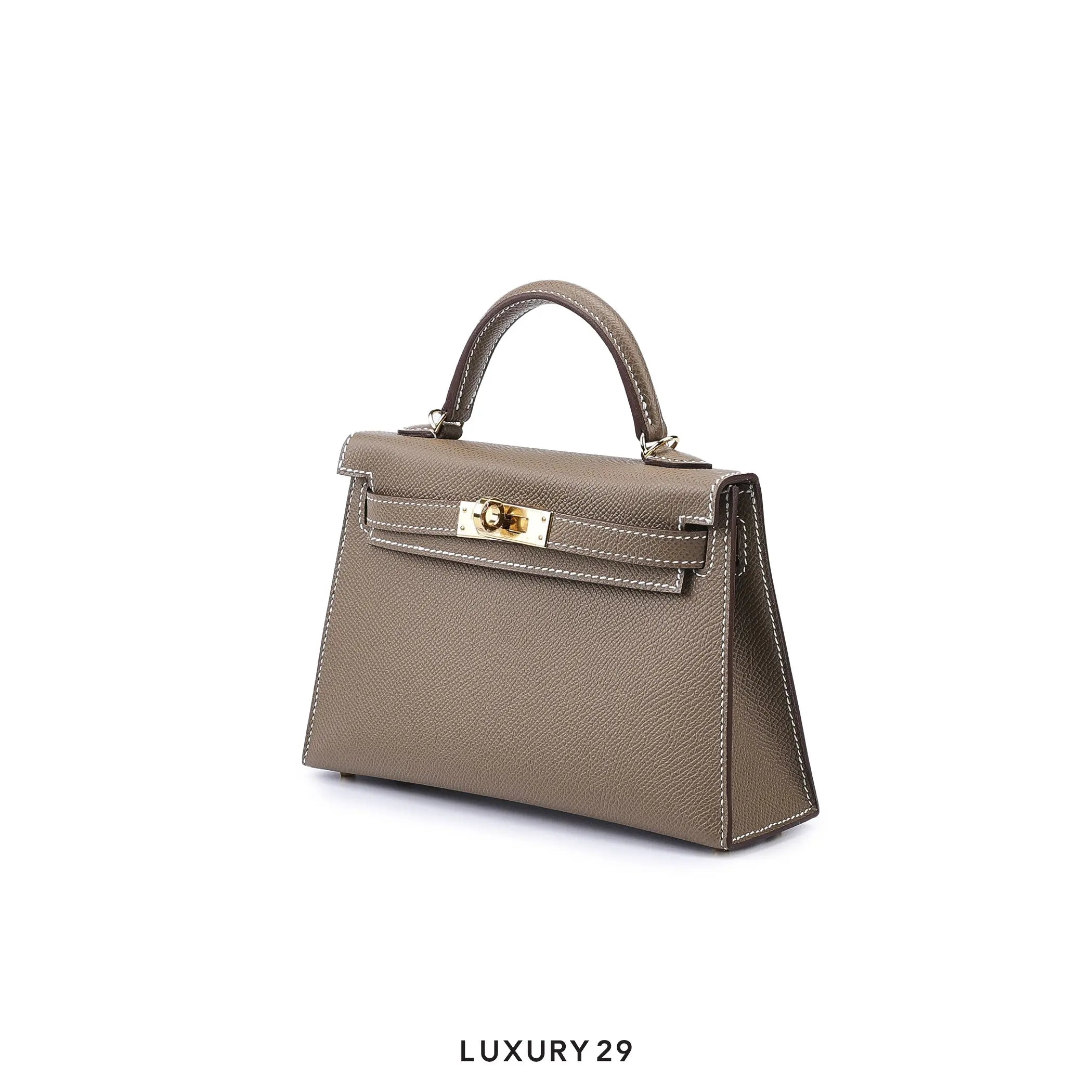 Luxury handbag with gold hardware on a white background, labeled 'Luxury 29'.