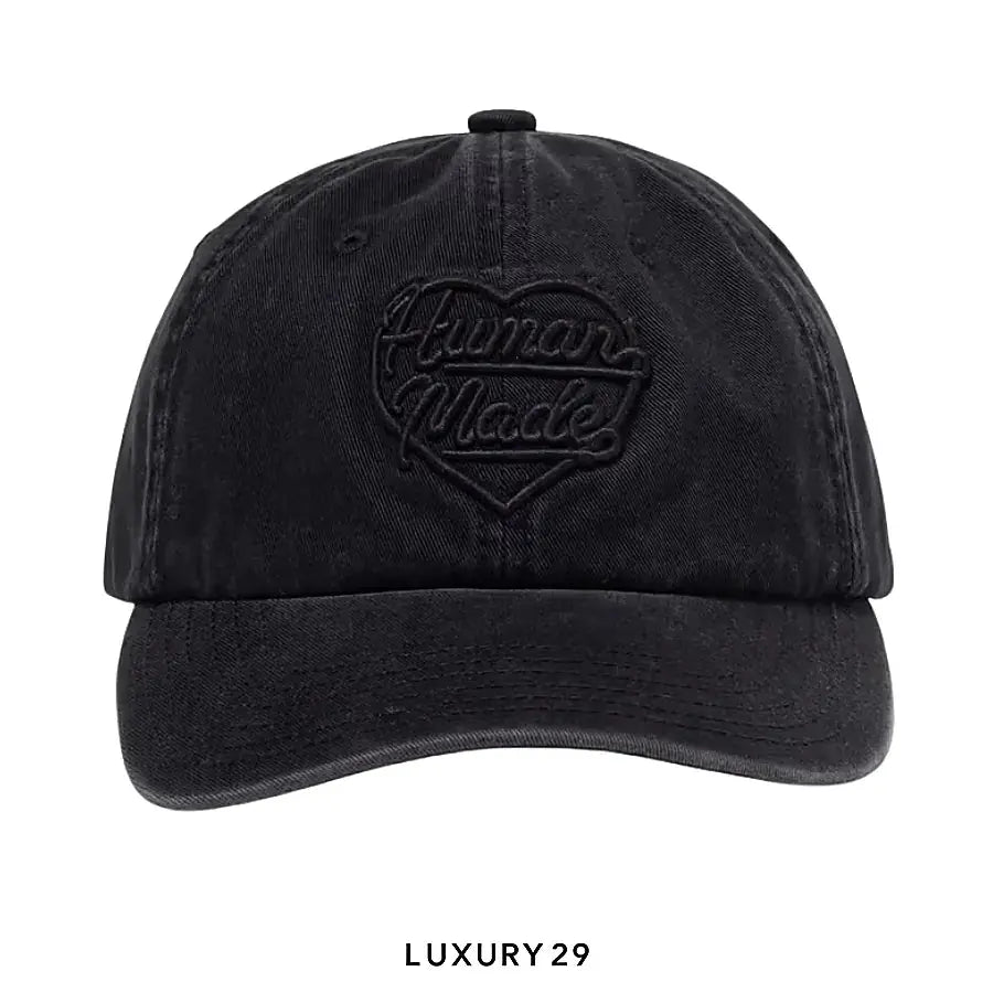 【HUMAN MADE】6PANEL TWILL CAP BLACK Human Made 6PANEL TWILL CAP Black - Luxury29