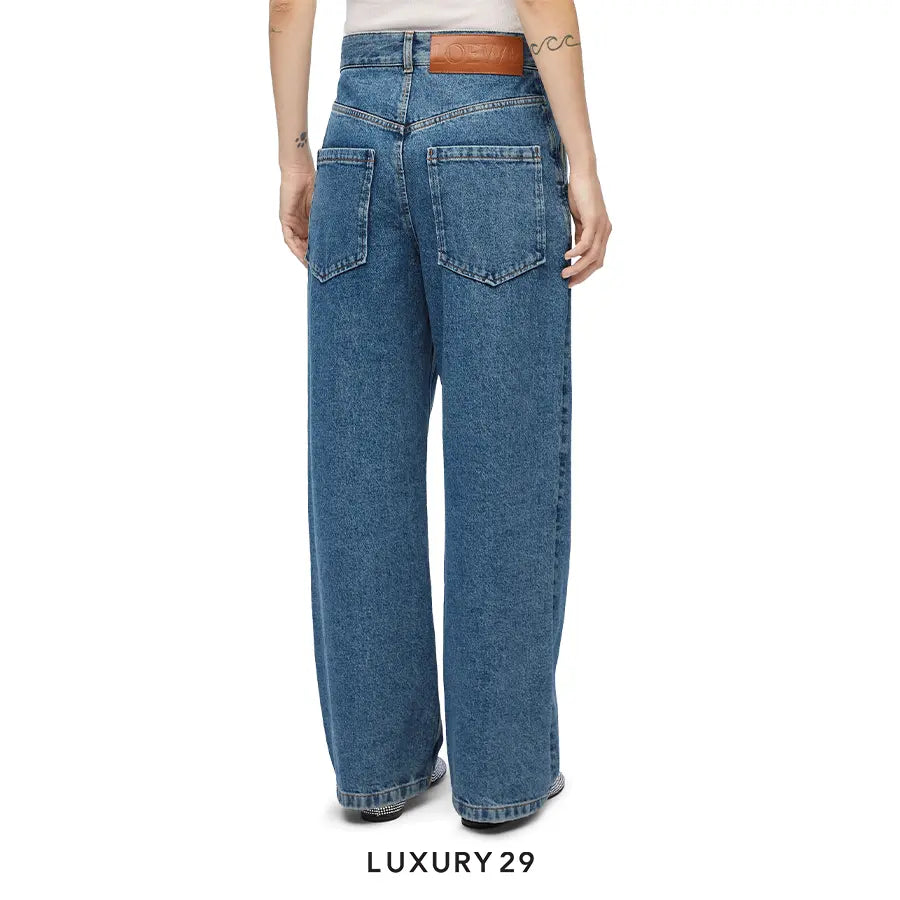 Loewe Anagram baggy jeans in denim Jeans Blue LOEWE