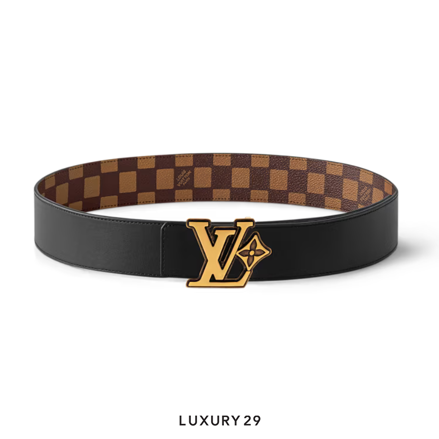 LOUIS VUITTON LV Flower Damier Phriendship Belt 40mm. Reversible LOUIS VUITTON