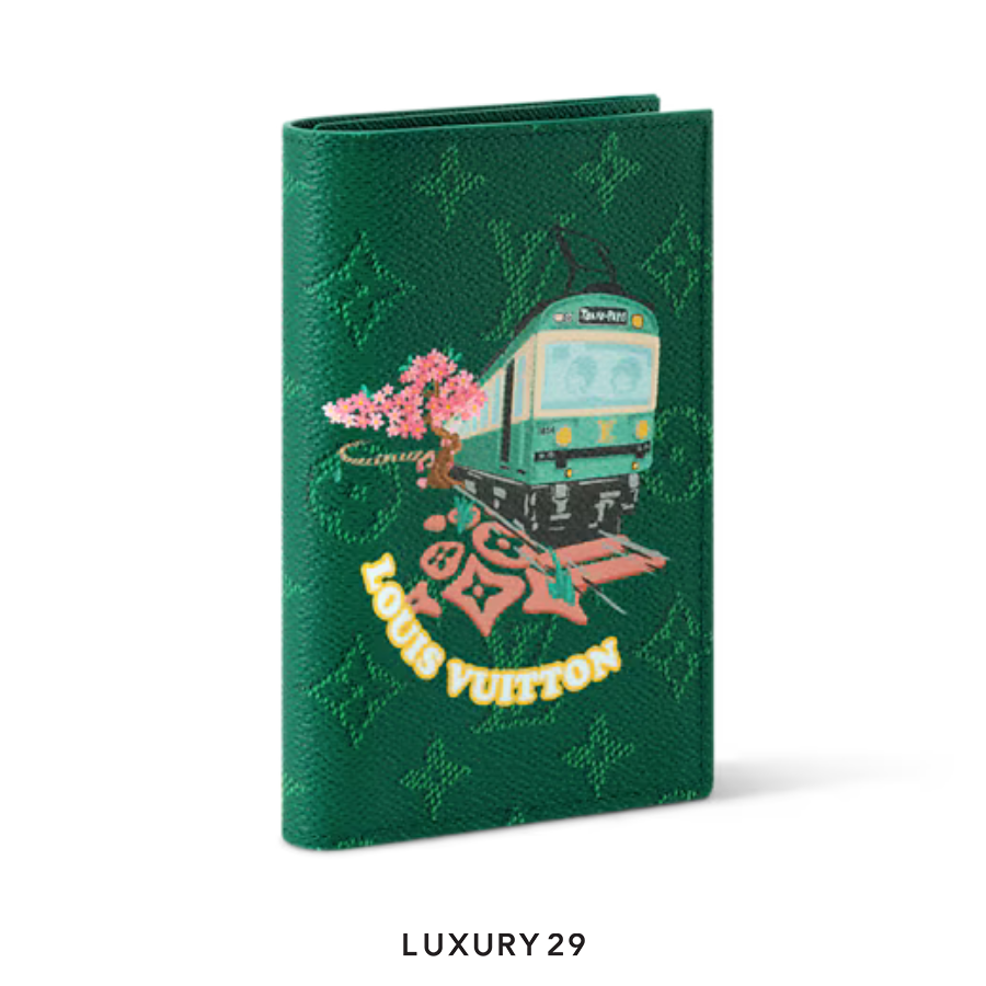 LOUIS VUITTON LV Passport cover Green Monogram Canvas LOUIS VUITTON