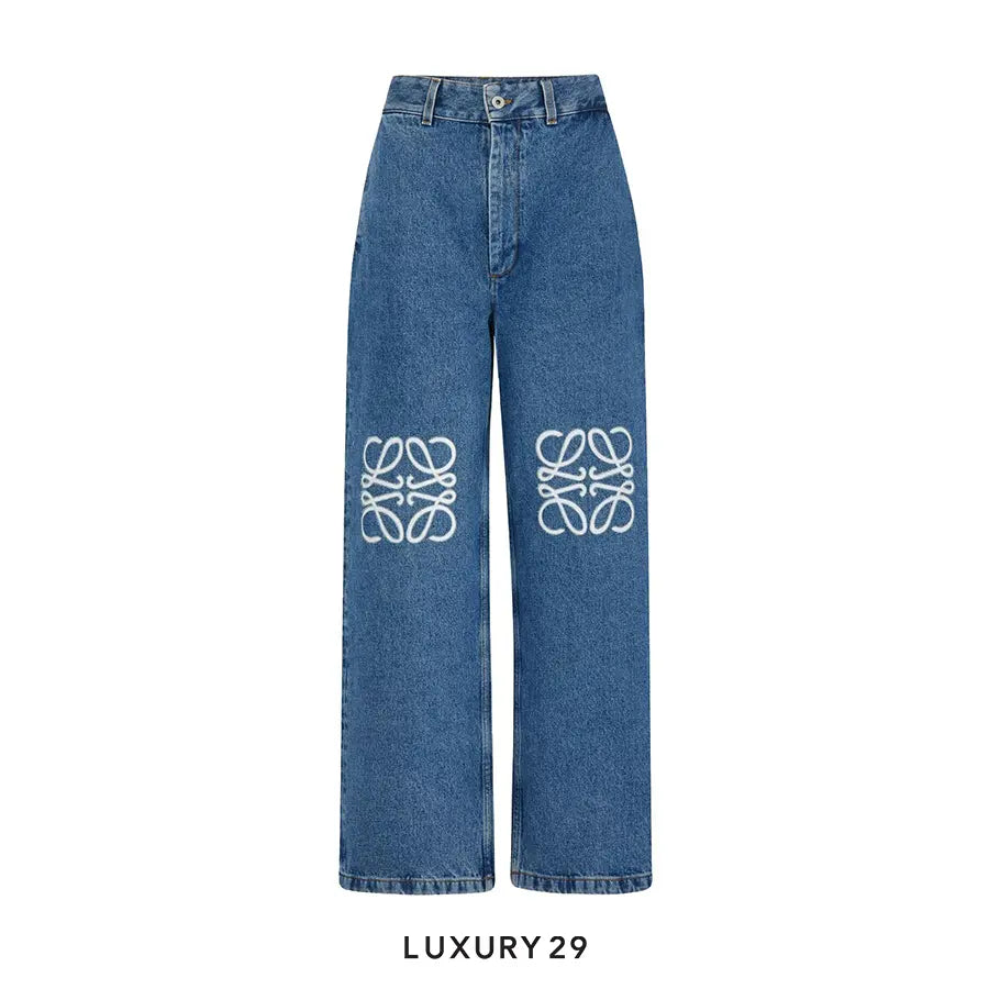Loewe Anagram baggy jeans in denim Jeans Blue