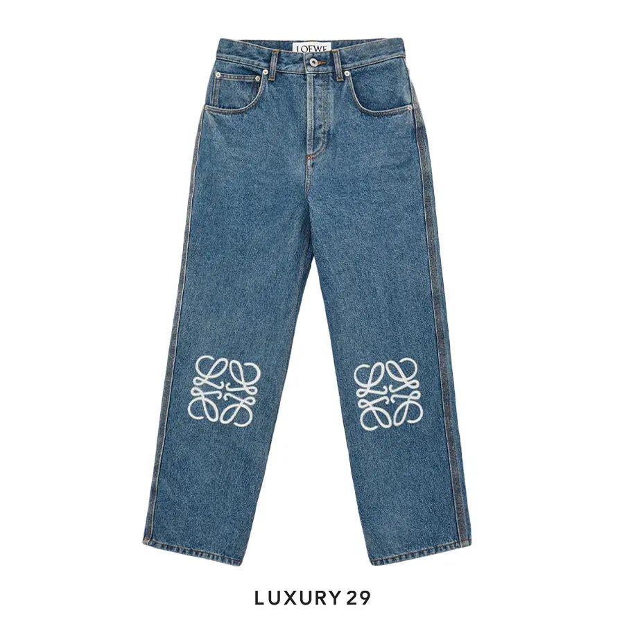 Loewe Anagram Cropped Denim Jeans