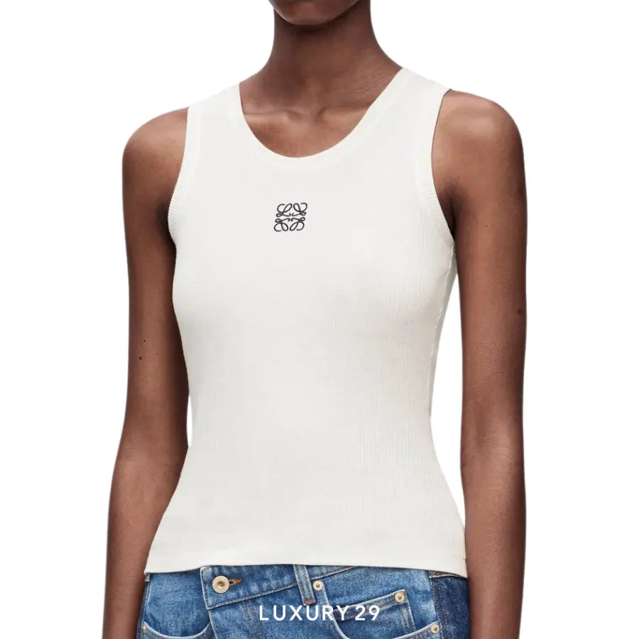 Loewe Anagram tank top in cotton White LOEWE