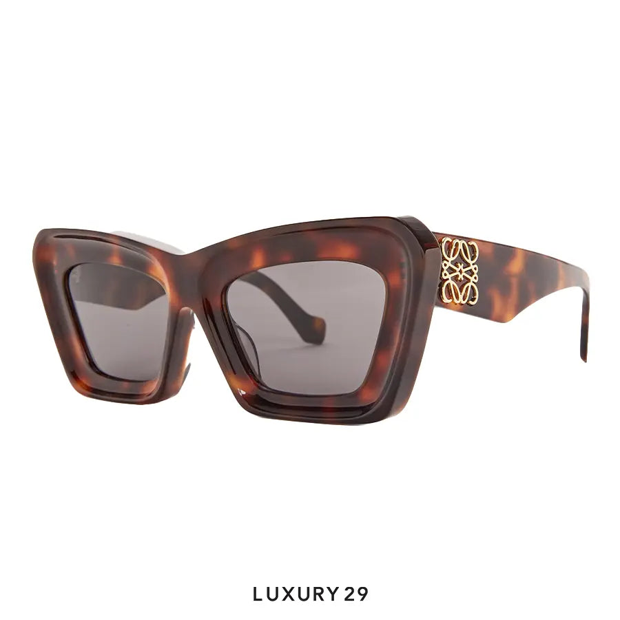 Loewe Beveled Cateye Sunglasses Havana LOEWE