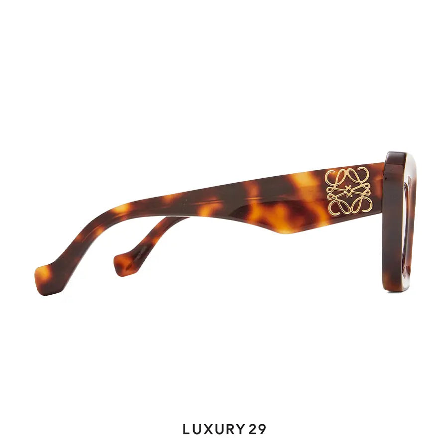 Loewe Beveled Cateye Sunglasses Havana LOEWE