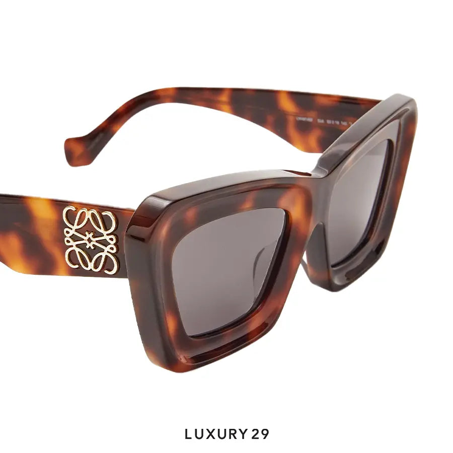 Loewe Beveled Cateye Sunglasses Havana LOEWE