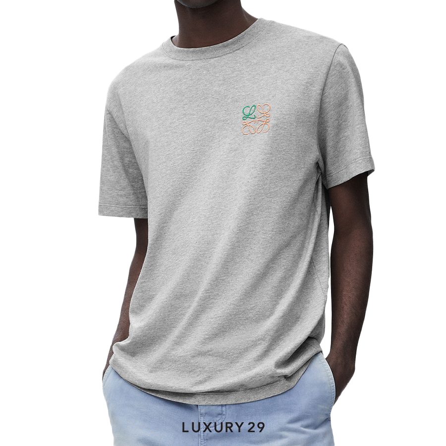 Loewe Regular fit T-shirt in cotton Grey Melange LOEWE