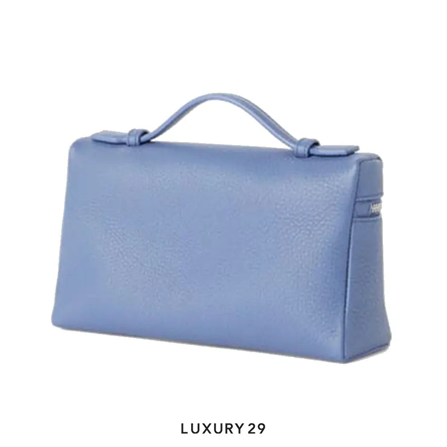 Loro Piana Extra Pocket Pouch L19 Grained Calfskin Cold Denim LORO PIANA