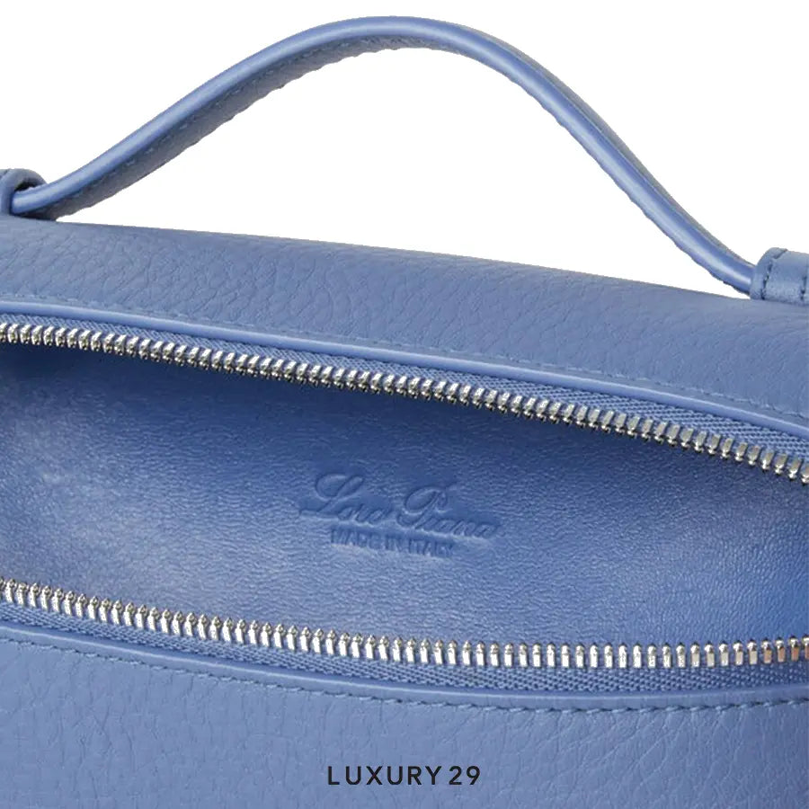 Loro Piana Extra Pocket Pouch L19 Grained Calfskin Cold Denim LORO PIANA
