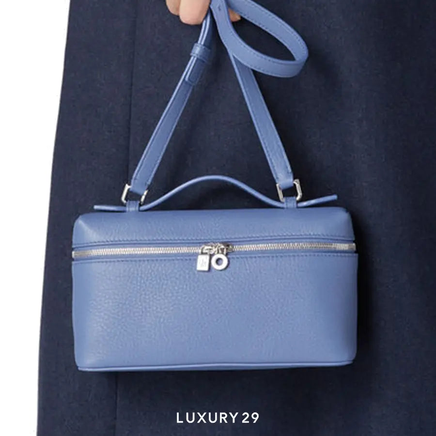 Loro Piana Extra Pocket Pouch L19 Grained Calfskin Cold Denim LORO PIANA