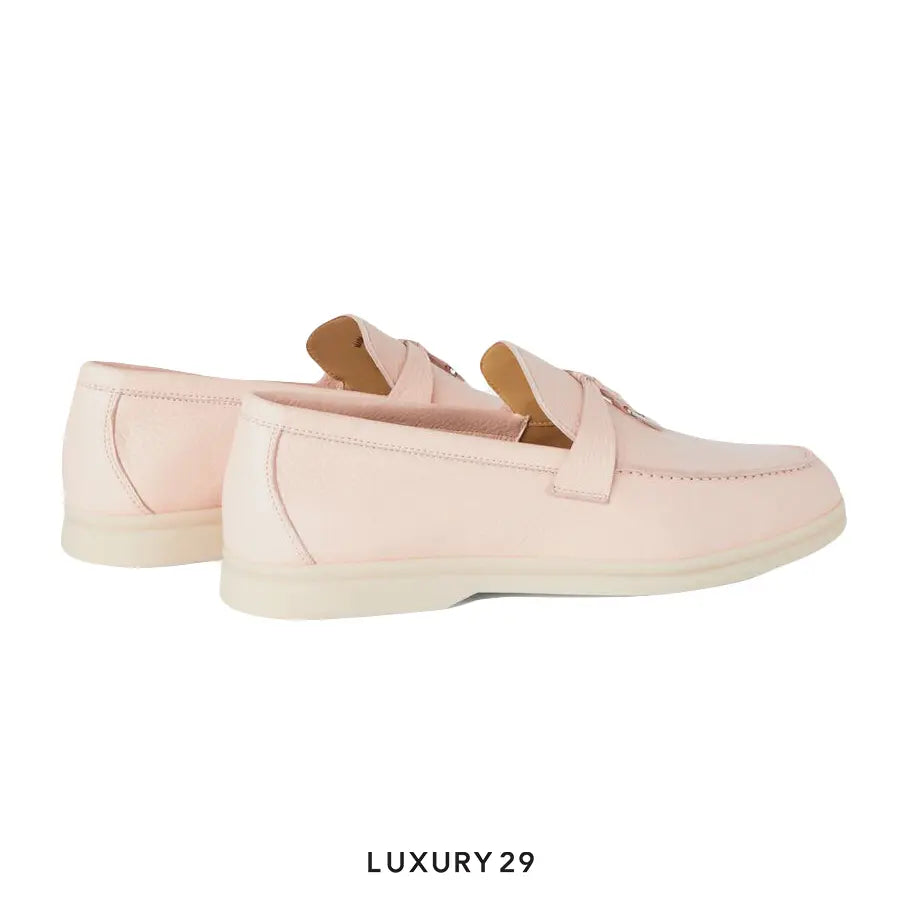 Loro Piana Summer Charms Walk Loafers Deerskin Plum Flower LORO PIANA