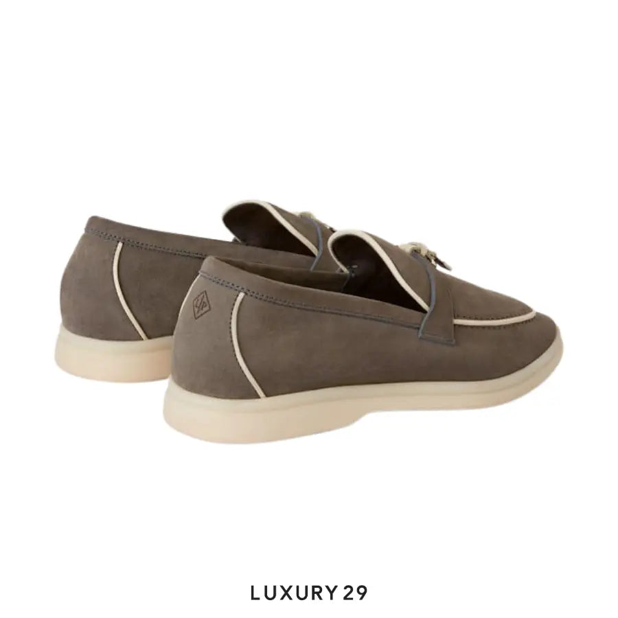 Loro Piana Summer Charms Walk Loafers Suede Goatskin Sicilian Capers LORO PIANA