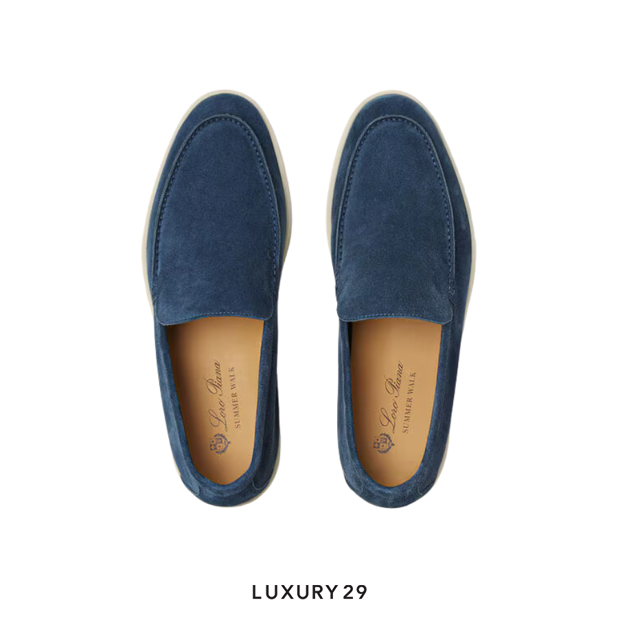 Loro Piana Summer Walk Loafer Suede Black Figs LORO PIANA