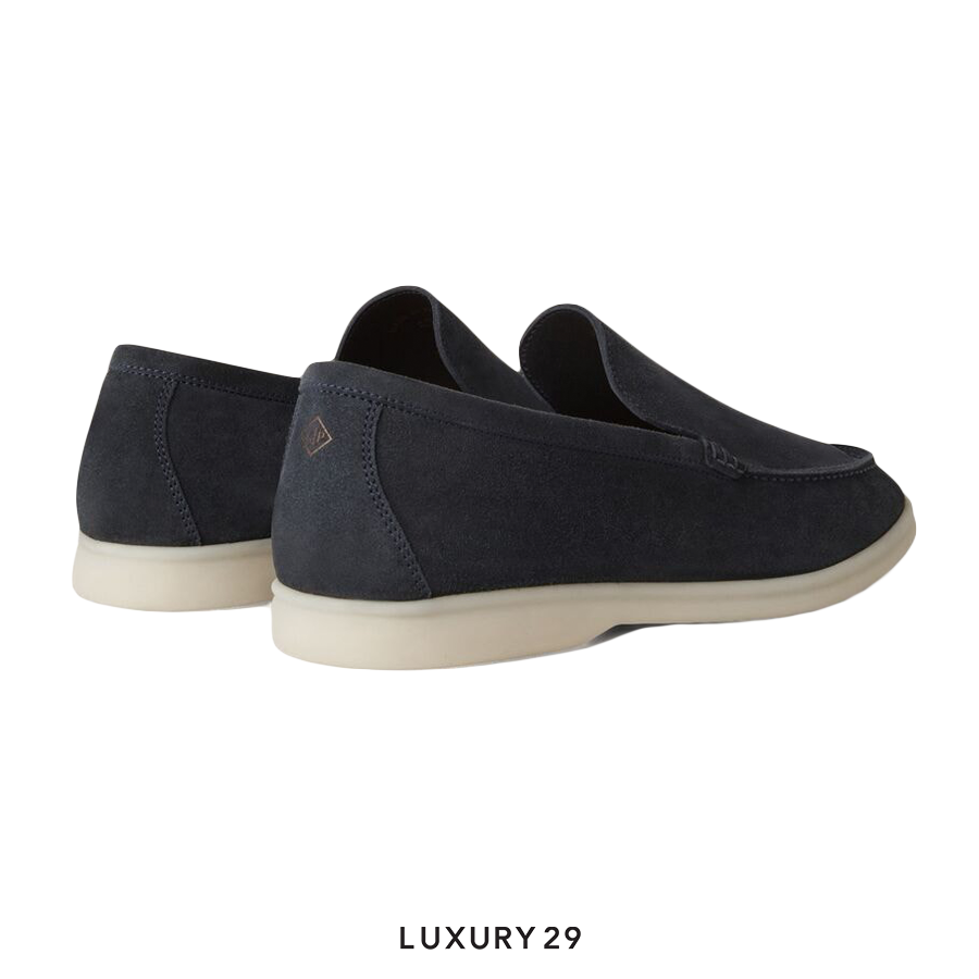 Loro Piana Summer Walk Loafers Suede Classic Blue LORO PIANA