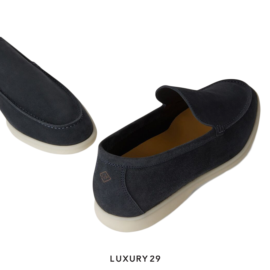 Loro Piana Summer Walk Loafers Suede Classic Blue LORO PIANA