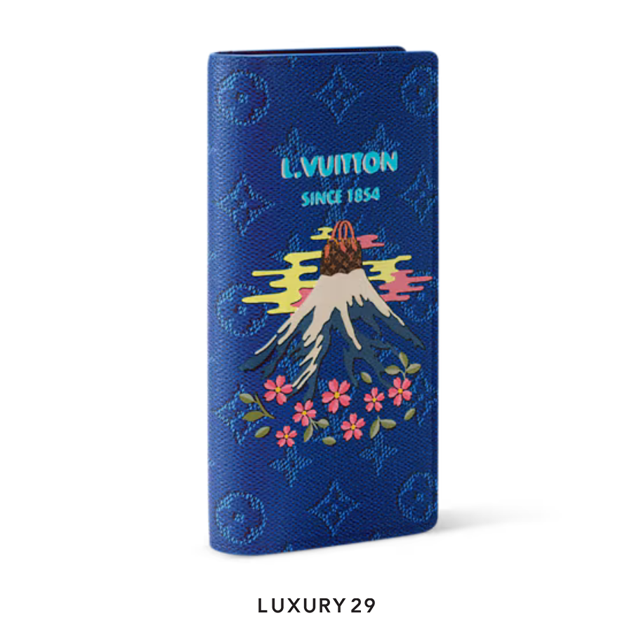 Louis Vuitton LV Brazza wallet Monogram Canvas Blue LOUIS VUITTON