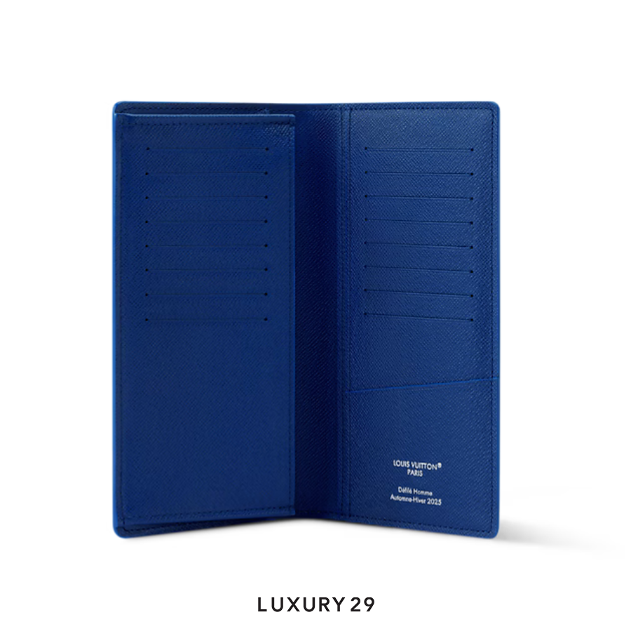 Louis Vuitton LV Brazza wallet Monogram Canvas Blue LOUIS VUITTON