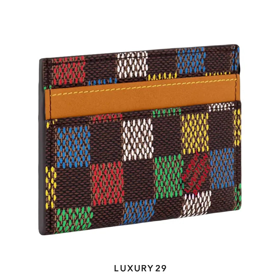 Louis Vuitton LV Double Card Bag Damier Ebene Canvas LOUIS VUITTON
