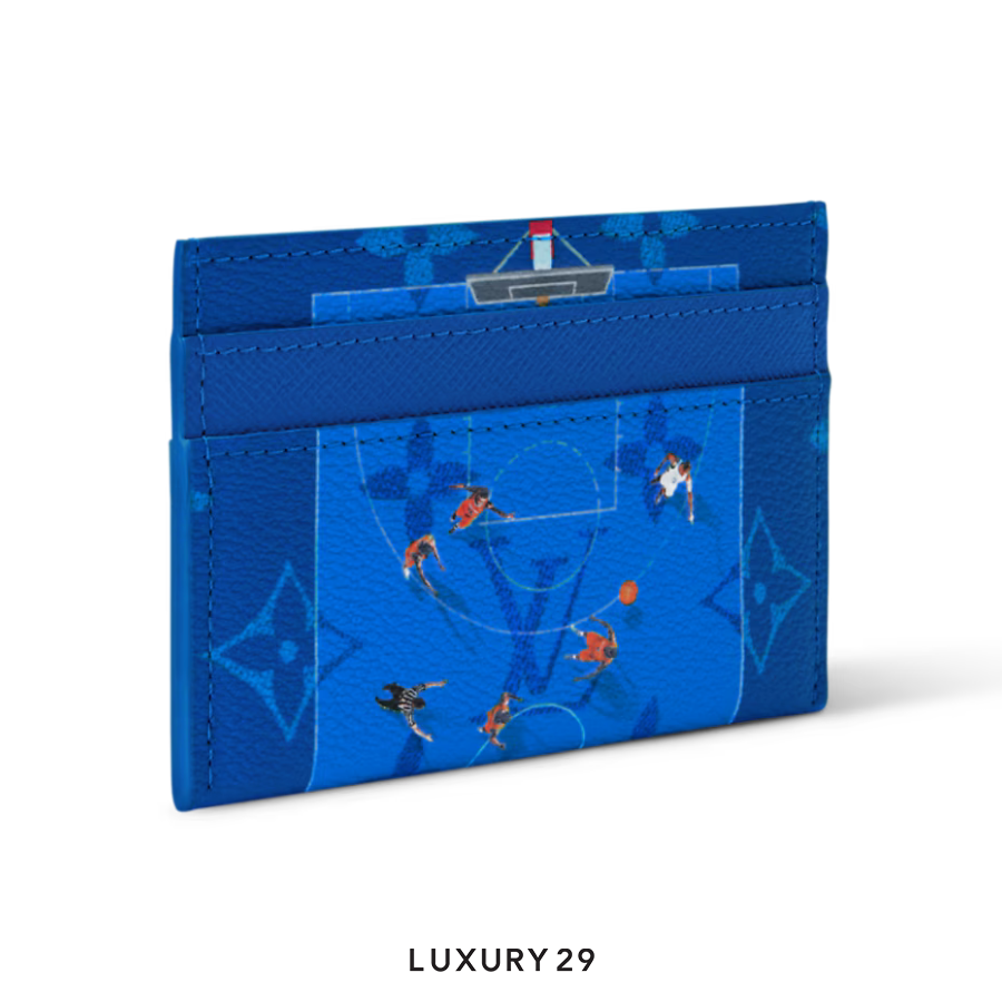 Louis Vuitton LV Double Card Holder Exclusive Online Pre-launch Blue LOUIS VUITTON