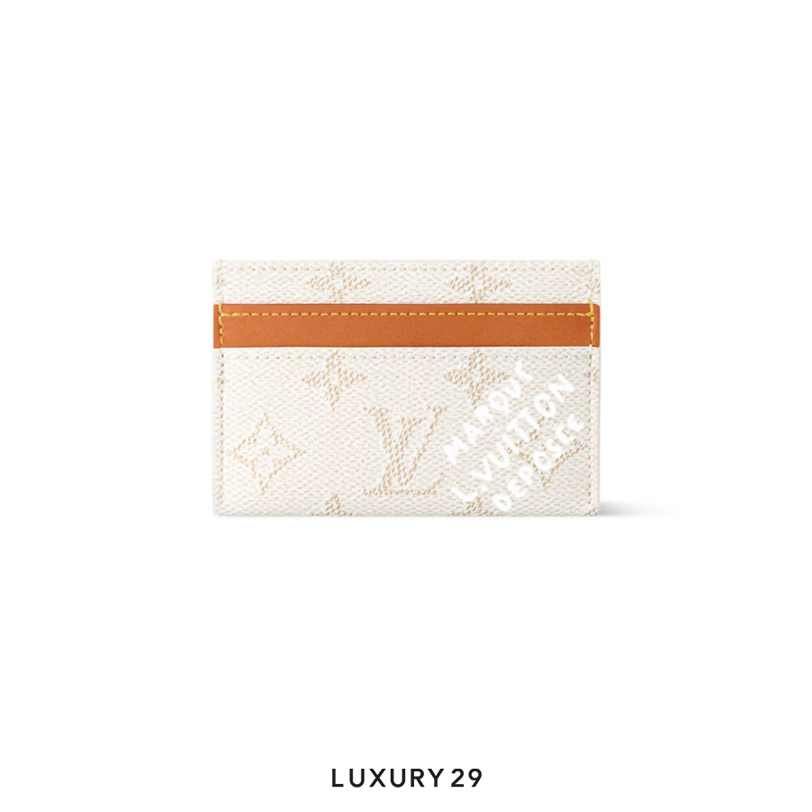 Louis Vuitton LV Double Card Holder Monogram Heritage coated canvas Off-White