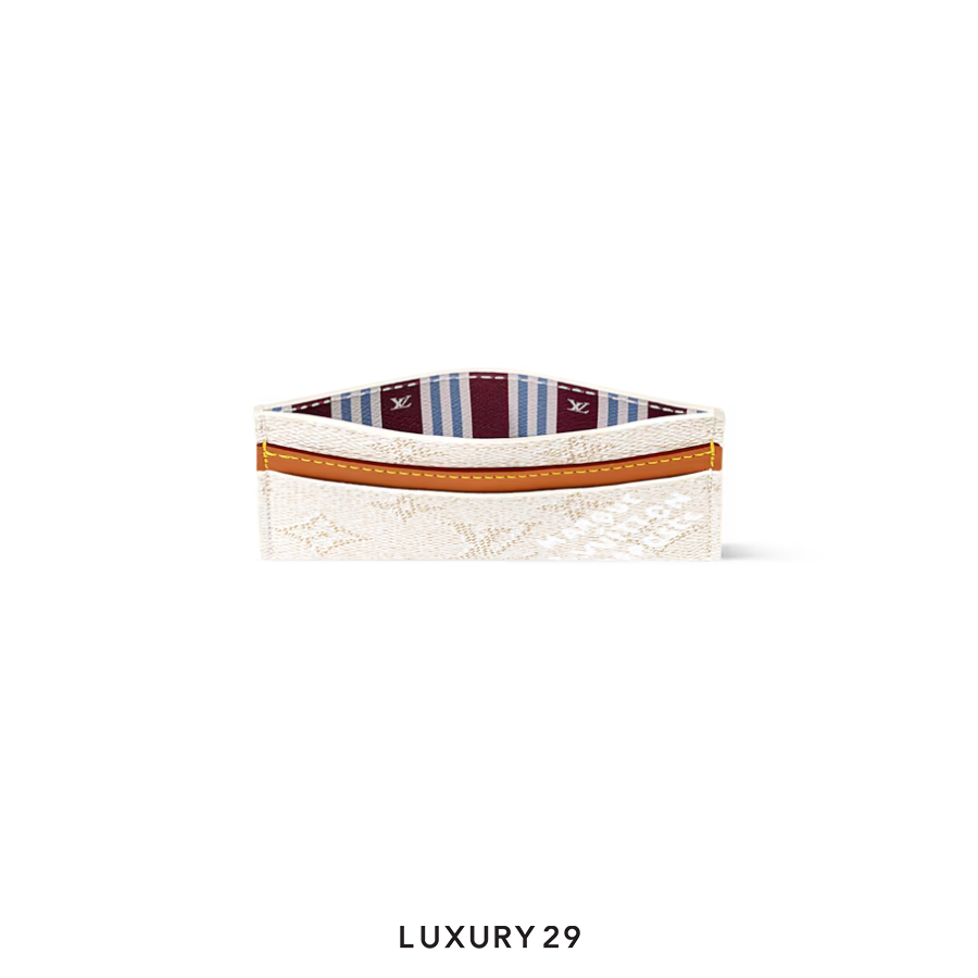 Louis Vuitton LV Double Card Holder Monogram Heritage coated canvas Off-White LOUIS VUITTON