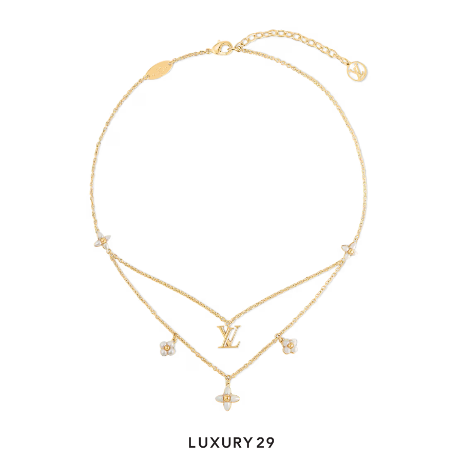 Louis Vuitton LV Floragram Necklace Gold LOUIS VUITTON