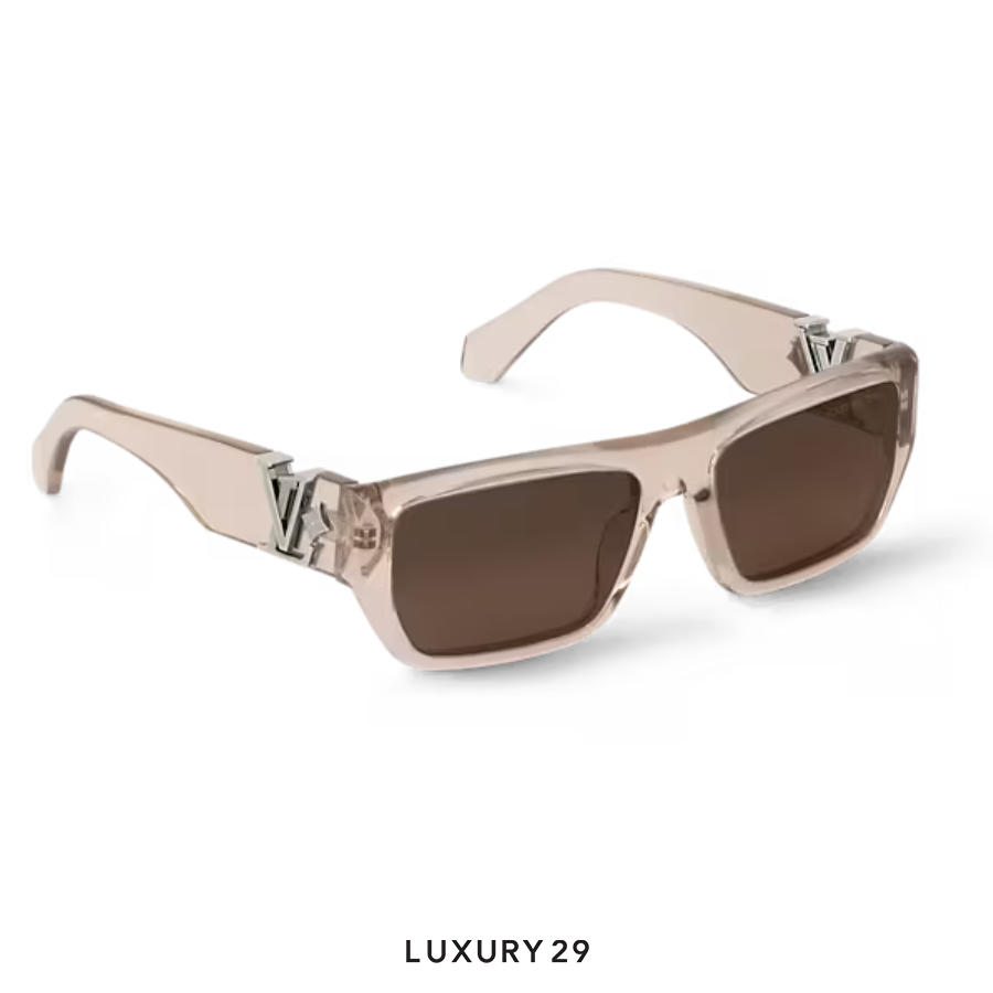 Louis Vuitton LV Flower Low Square Sunglasses Crystal Brown LOUIS VUITTON