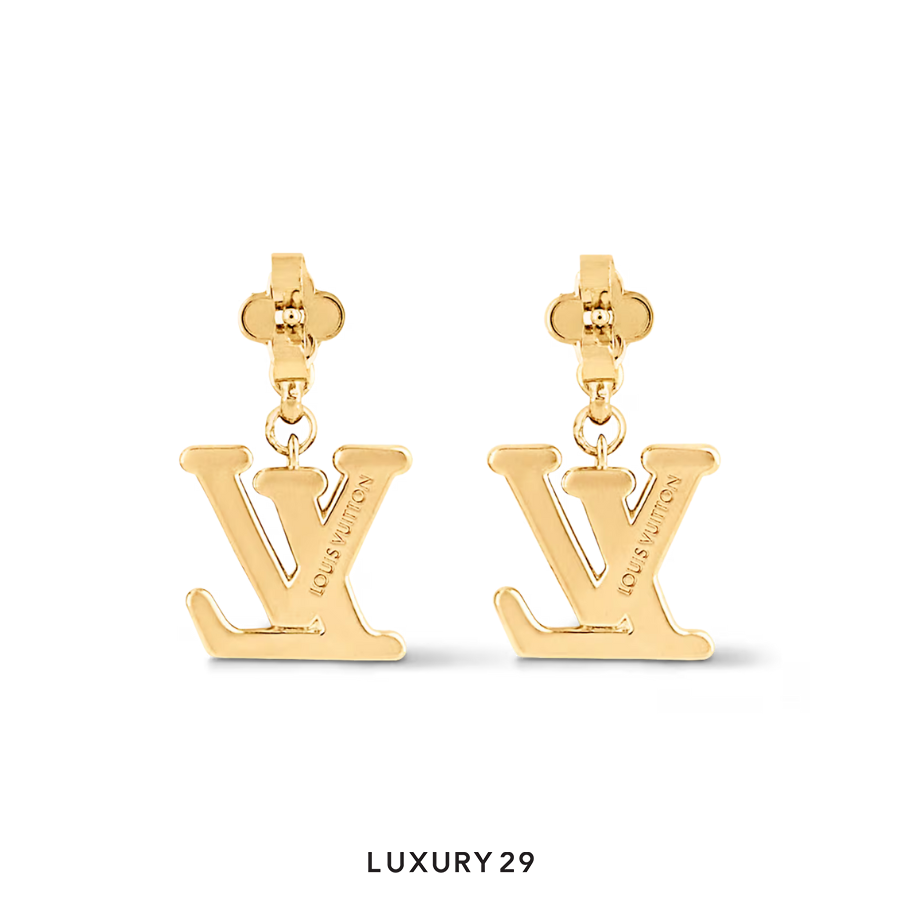 Louis Vuitton LV Lady LV Earrings Gold LOUIS VUITTON