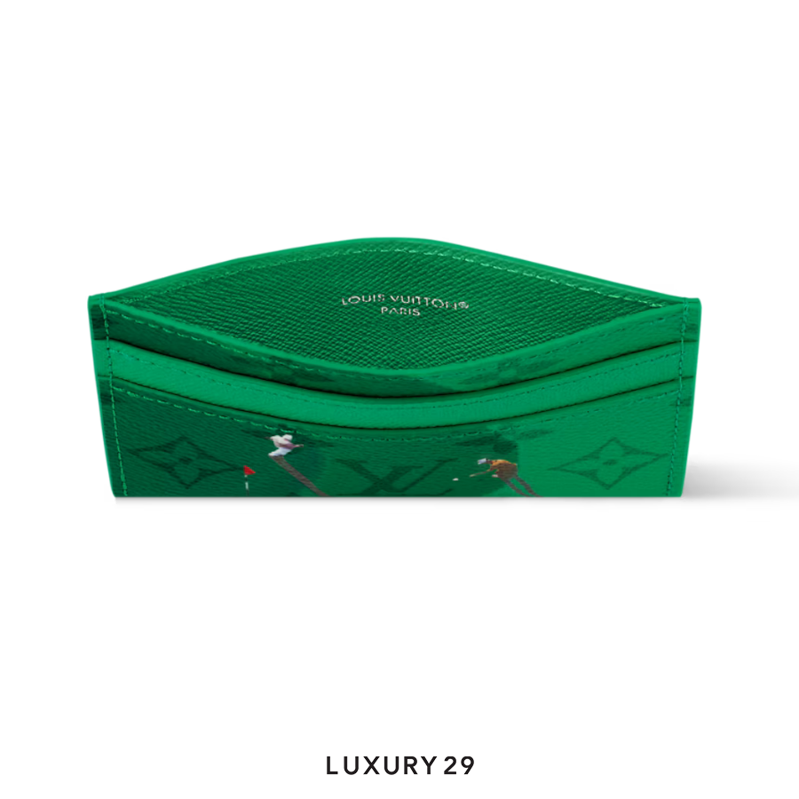 Louis Vuitton LV Louis Vuitton LV Double Card Holder Exclusive Online Pre-launch Golf Green LOUIS VUITTON