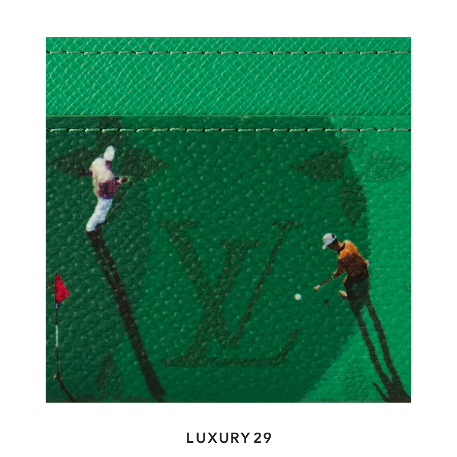 Louis Vuitton LV Louis Vuitton LV Double Card Holder Exclusive Online Pre-launch Golf Green LOUIS VUITTON