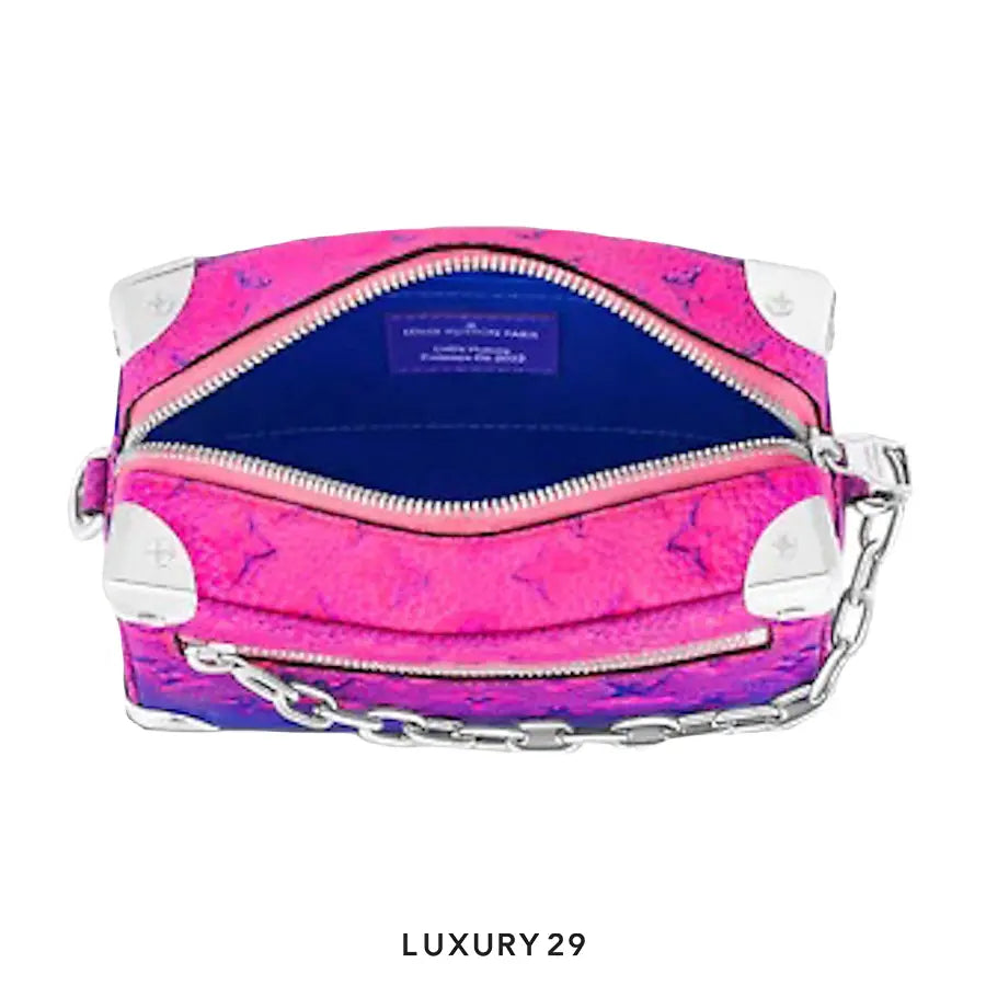 Louis Vuitton LV Mini Soft Trunk Taurillon Illusion Blue/Pink LOUIS VUITTON