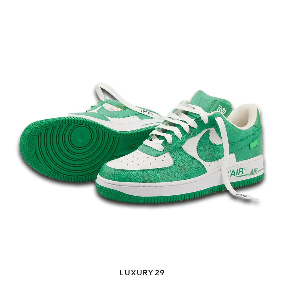 Louis Vuitton LV Nike Air Force 1 Low By Virgil Abloh White Green Royal(M) LOUIS VUITTON