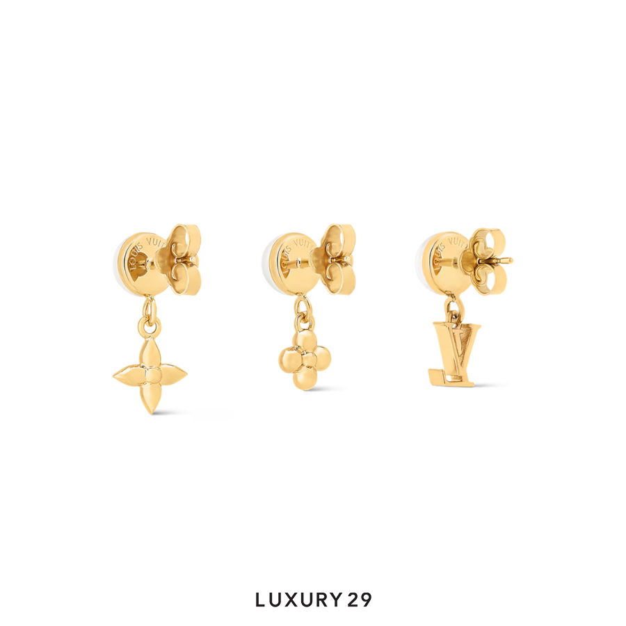 Louis Vuitton LV Pearl River Earrings Gold LOUIS VUITTON
