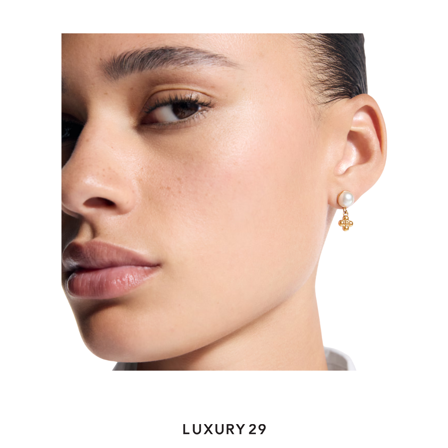 Louis Vuitton LV Pearl River Earrings Gold LOUIS VUITTON