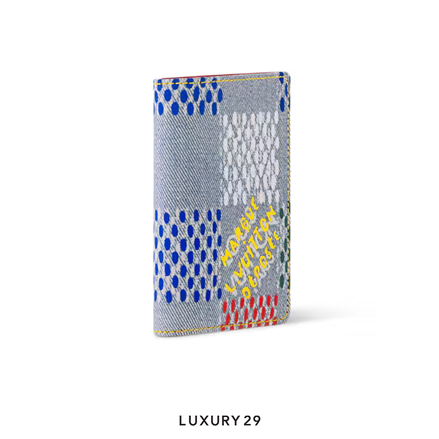 Louis Vuitton LV Pocket Organizer LV Vers Damier Denim Multicolor LOUIS VUITTON