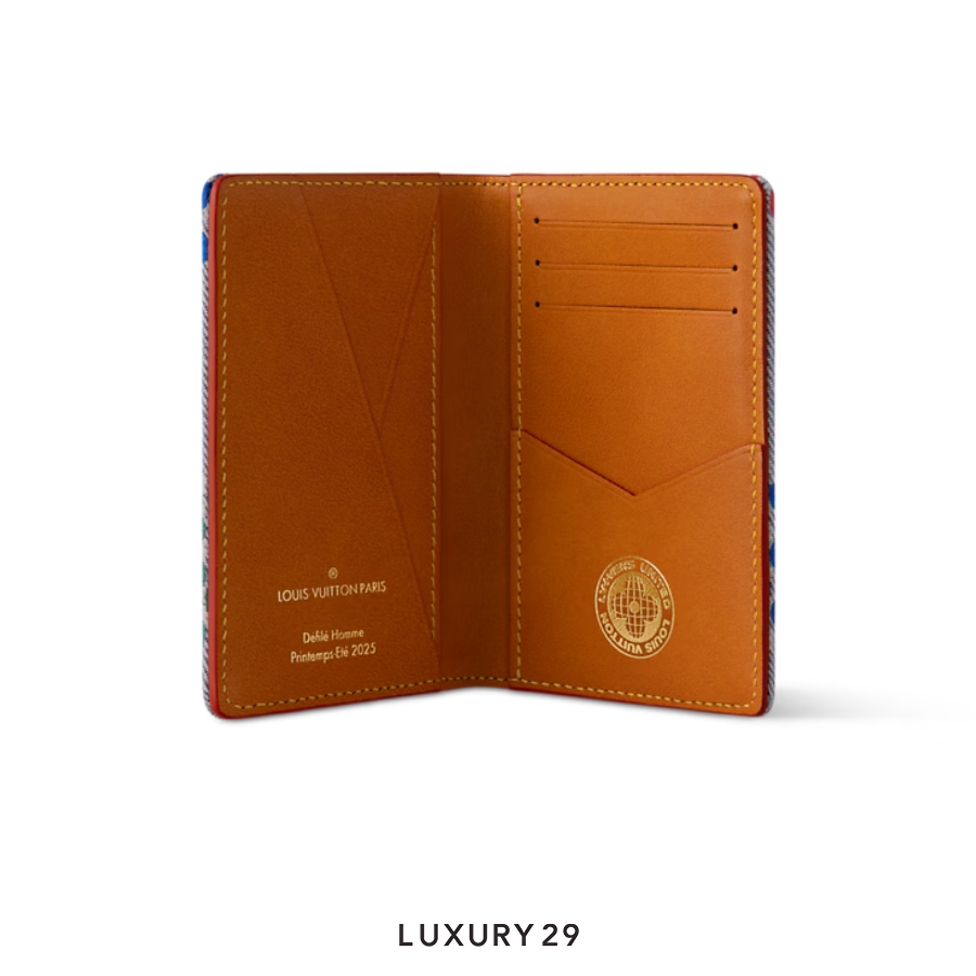 Louis Vuitton LV Pocket Organizer LV Vers Damier Denim Multicolor LOUIS VUITTON