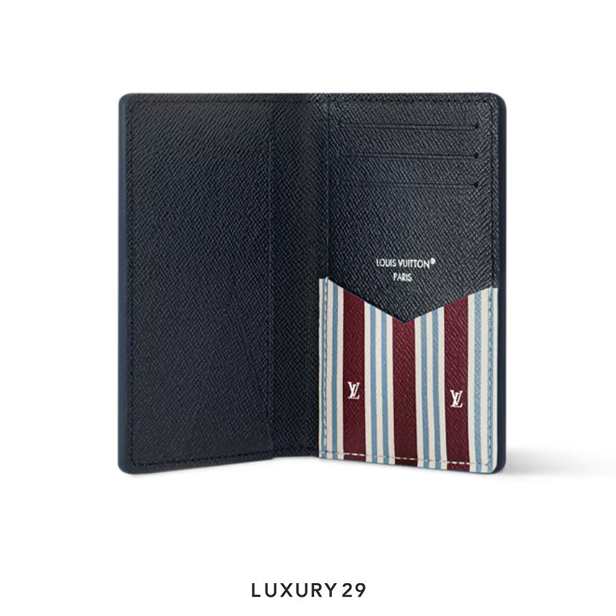 Louis Vuitton LV Pocket Organizer Monogram Heritage coated canvas Blue LOUIS VUITTON
