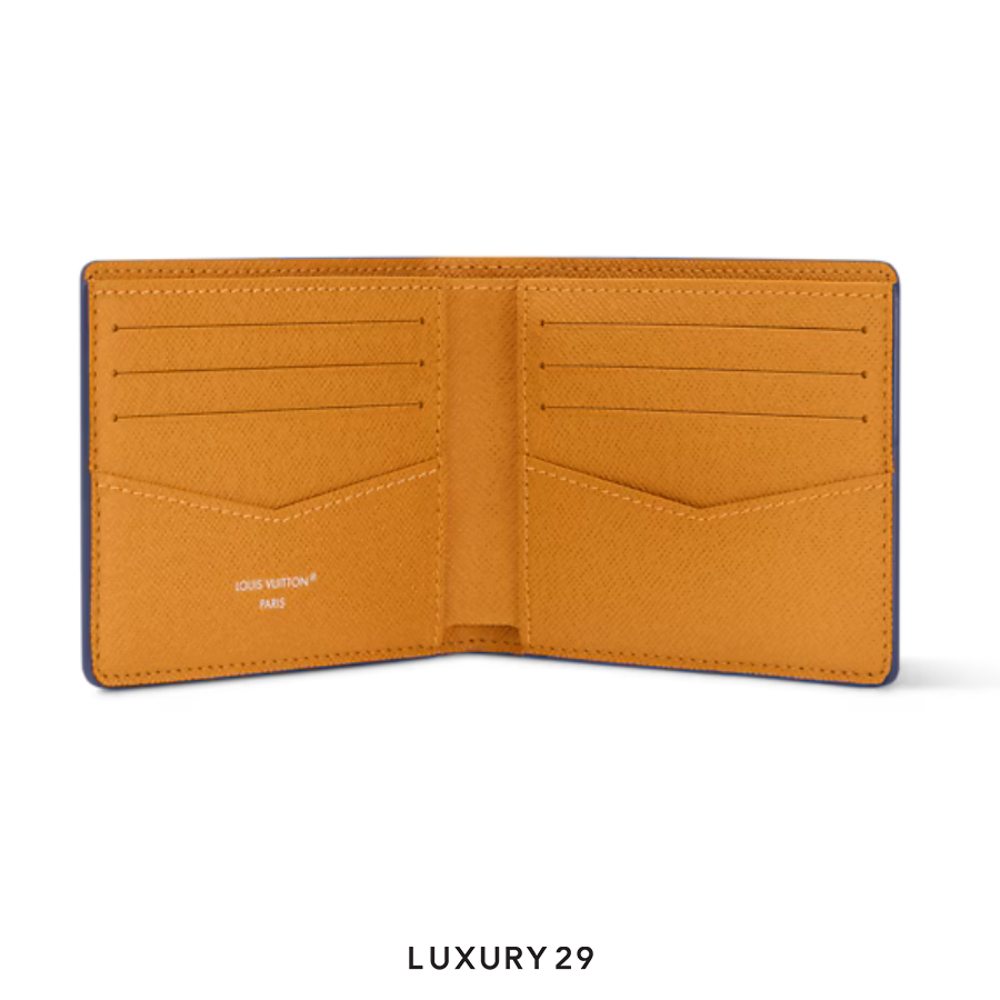 Louis Vuitton LV Slender wallet Monogram Heritage Canvas Blue LOUIS VUITTON