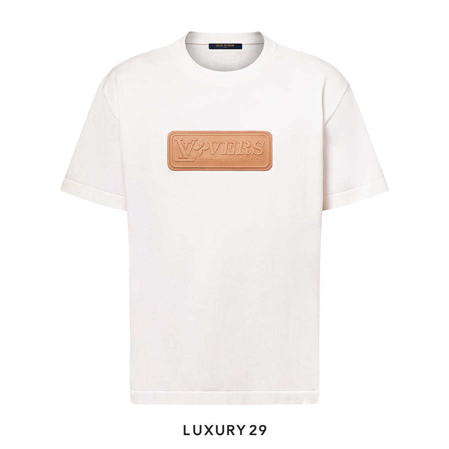 Louis Vuitton LV VVN Patch Short-Sleeved Cotton Crewneck White0311003500-1AHCWD-15-0035Apparel & Accessories > Clothing > Clothing Tops > T-Shirts