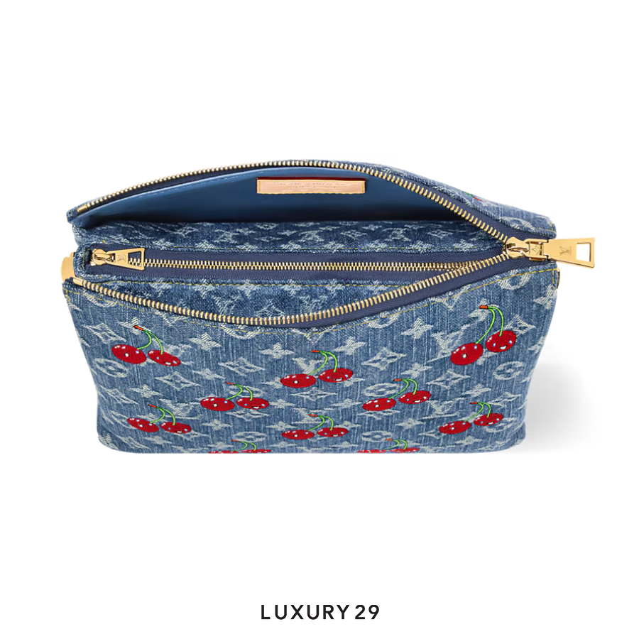 Louis Vuitton LV x TM - Coussin PM bag Monogram cherry denim Blue LOUIS VUITTON