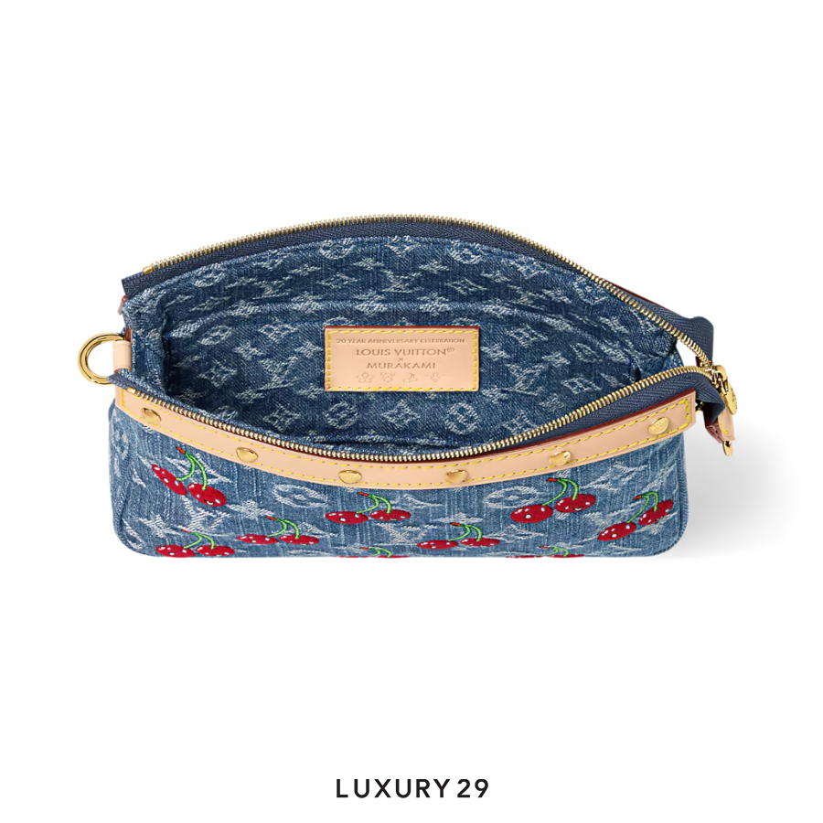 Louis Vuitton LV x TM - Pochette Accessoires bag Monogram cherry denim Blue LOUIS VUITTON
