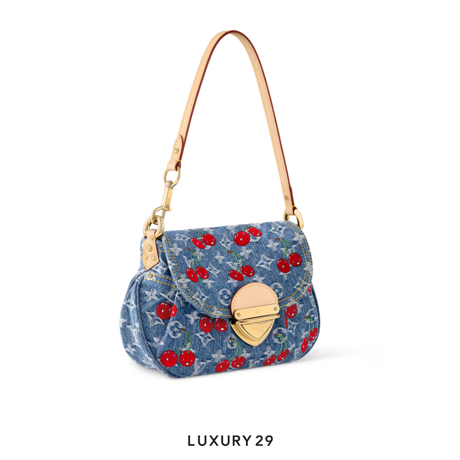 Louis Vuitton LV x TM - Sunset bag Monogram cherry denim Blue LOUIS VUITTON