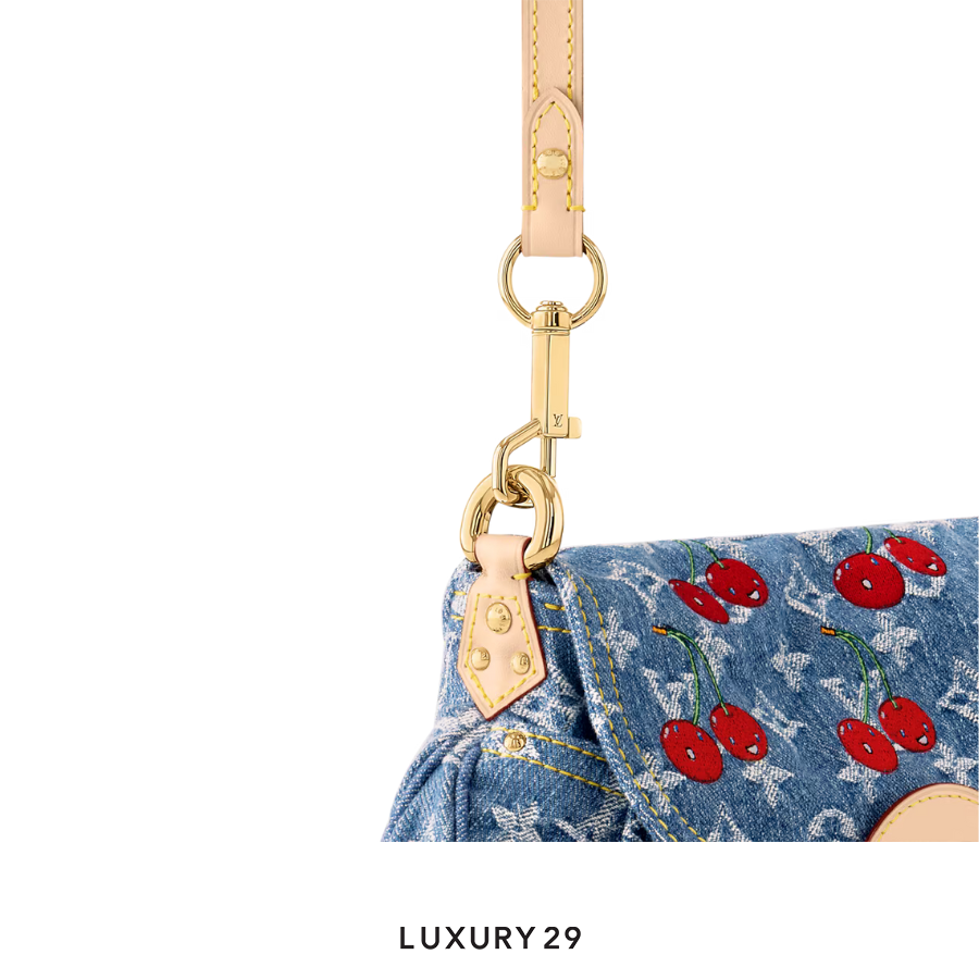 Louis Vuitton LV x TM - Sunset bag Monogram cherry denim Blue LOUIS VUITTON