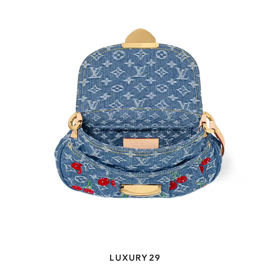 Louis Vuitton LV x TM - Sunset bag Monogram cherry denim Blue LOUIS VUITTON