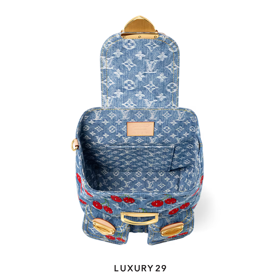 Louis Vuitton LV x TM - Venice NM bag Monogram cherry denim Blue LOUIS VUITTON