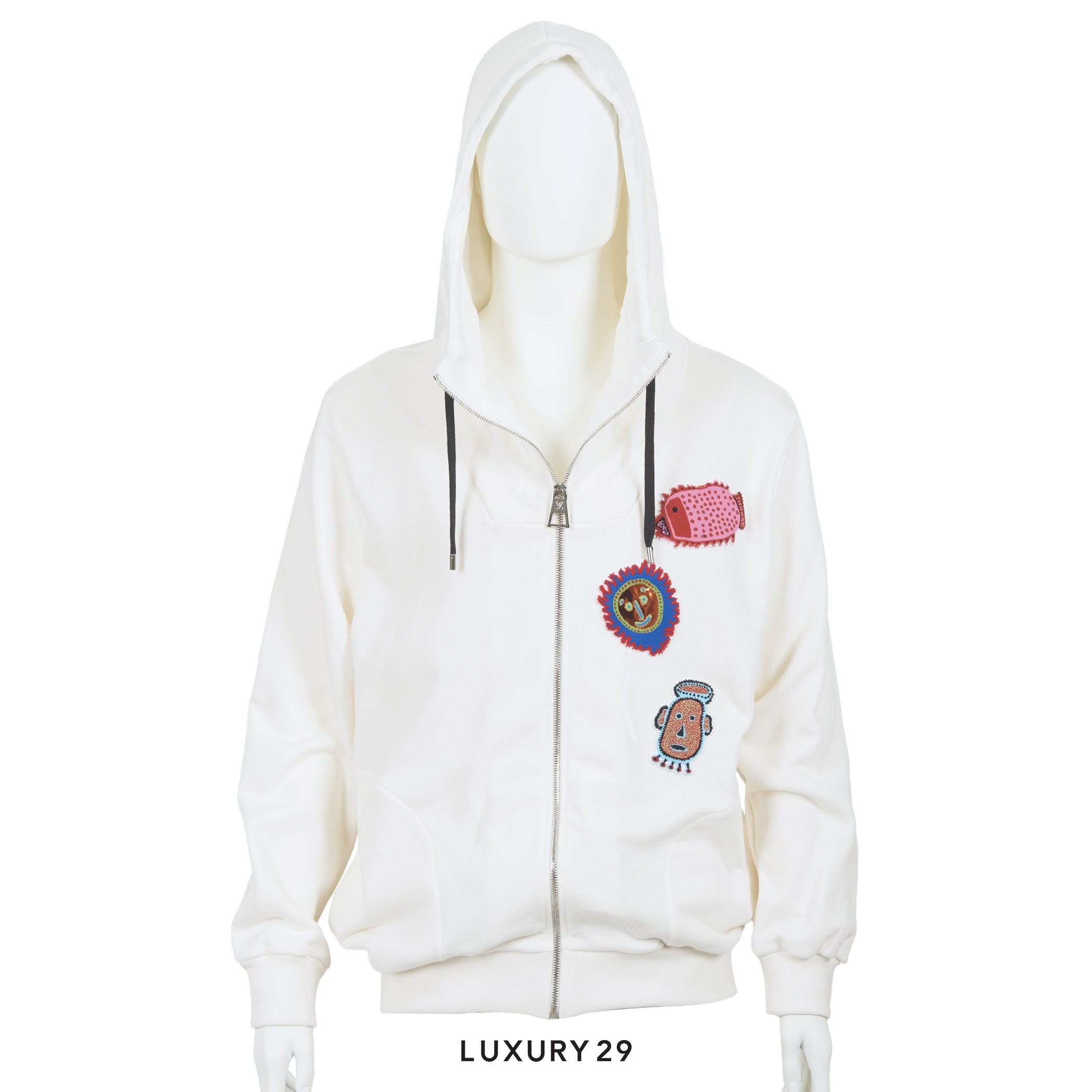 Louis Vuitton LV x YK Faces Patches Zip-Up Hoodie LOUIS VUITTON