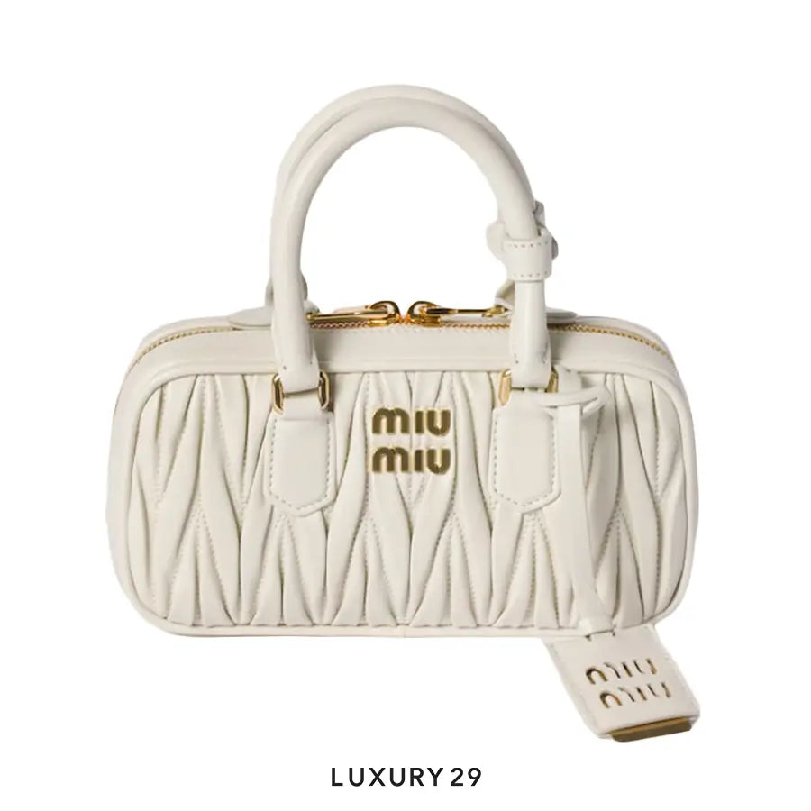 Miu Miu Arcadie matelasse nappa leather mini-bag Bianco