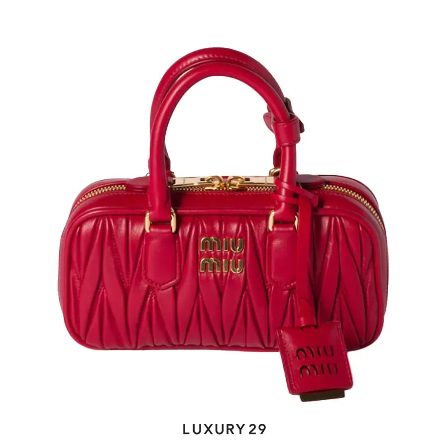 Miu Miu Arcadie matelasse nappa leather mini-bag Rosso