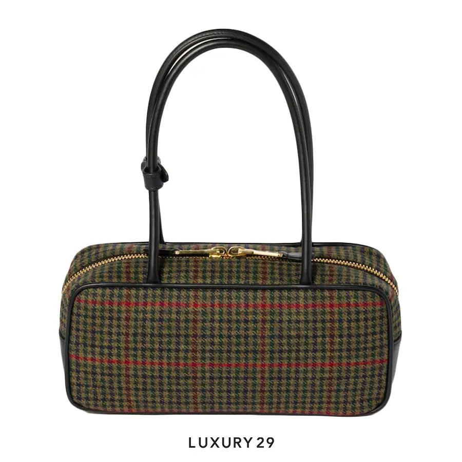 Miu Miu Beau Top-Handle Tratan Bag Dark Olive Green MIU MIU